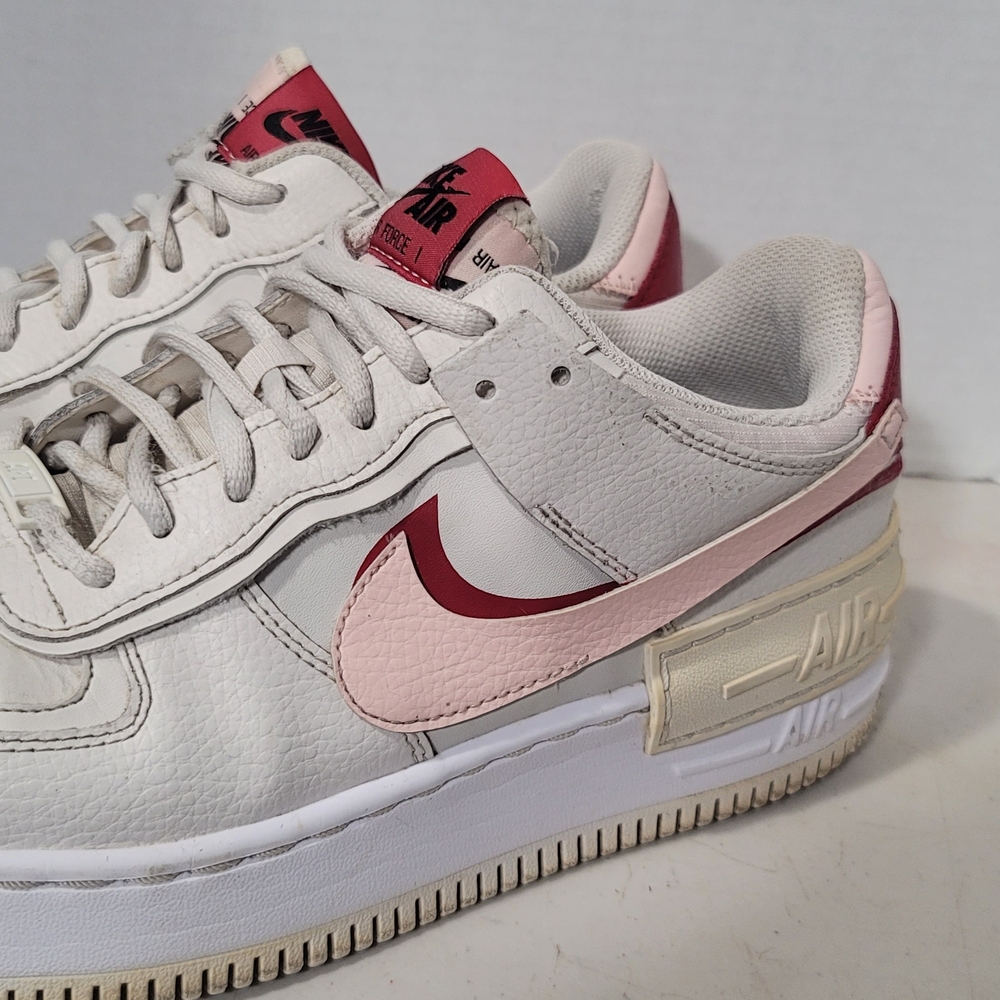 Nike Women’s Low-Top Sneakers in White, Pink & Red